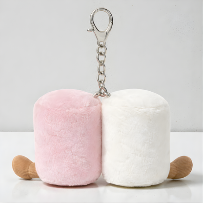 Marshy Twins - Cute Soft Doll Accessory for Bags and Cars, Ideal Holiday Gift