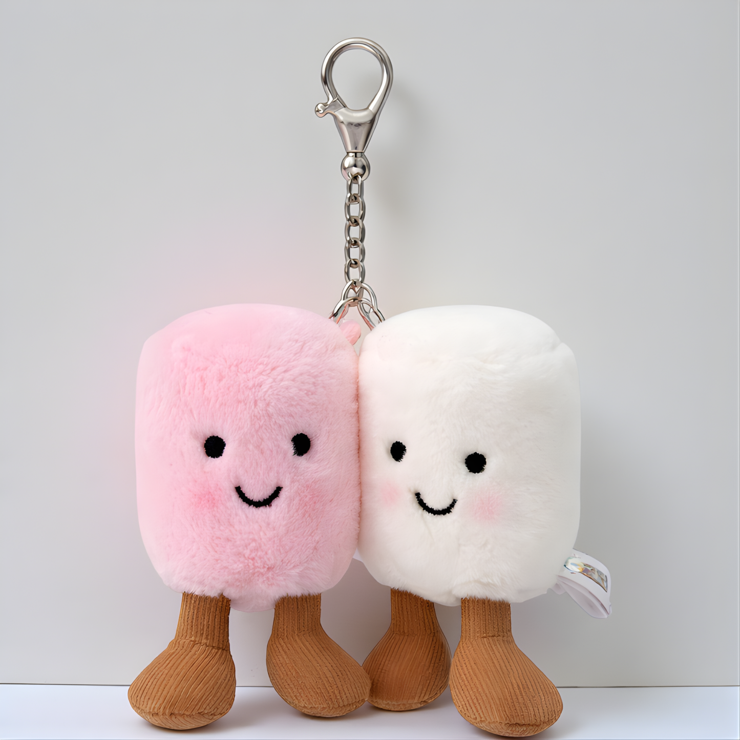 Marshy Twins - Cute Soft Doll Accessory for Bags and Cars, Ideal Holiday Gift