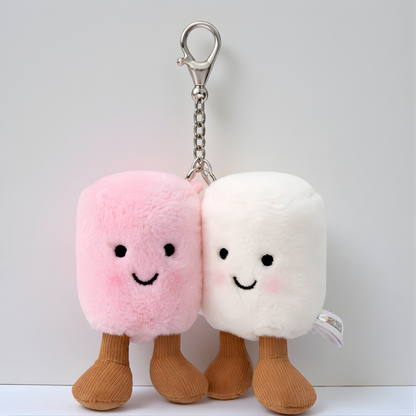 Marshy Twins - Cute Soft Doll Accessory for Bags and Cars, Ideal Holiday Gift