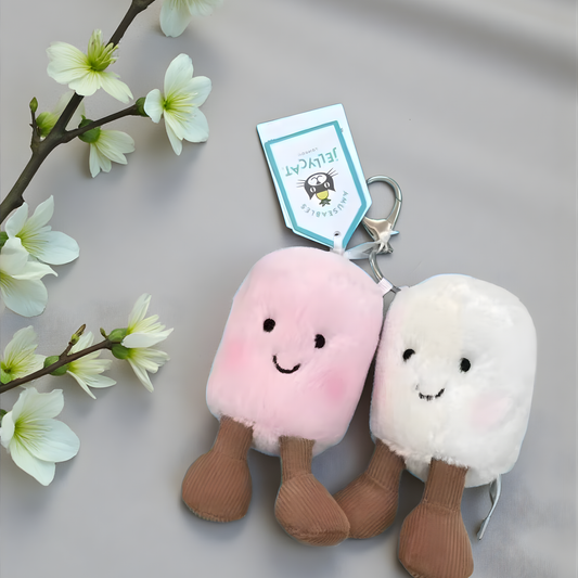 Marshy Twins - Cute Soft Doll Accessory for Bags and Cars, Ideal Holiday Gift